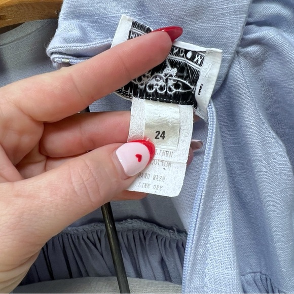 VTG 90’s Three Blind Mice Blue & White Short Sleeve Dress & Bloomers 24 months - Picture 12 of 13